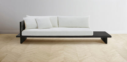 The Muir Arm on Left - Performance Chenille Alabaster Sofa