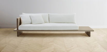 The Muir Arm on Left - Performance Chenille Alabaster Sofa