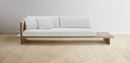 The Muir Arm on Left - Performance Chenille Alabaster Sofa