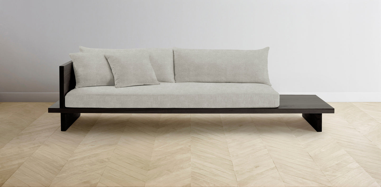 The Muir Arm on Left - Performance Melange Weave Flint Sofa