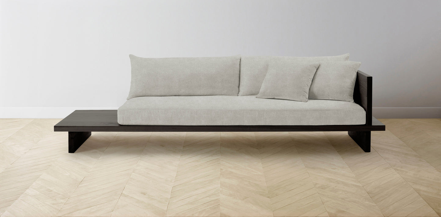 The Muir Arm on Right - Performance Melange Weave Flint Sofa