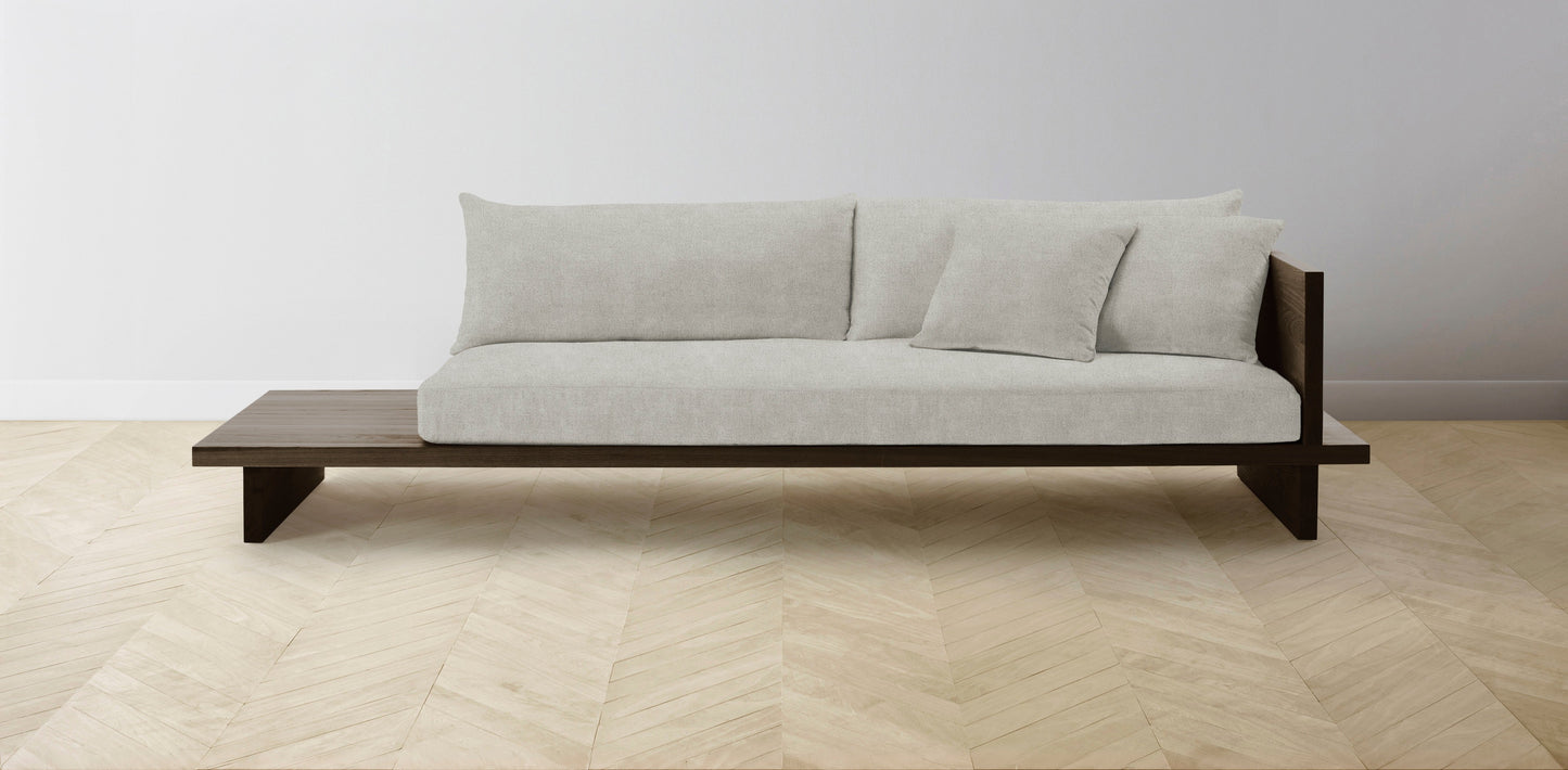 The Muir Arm on Right - Performance Melange Weave Flint Sofa