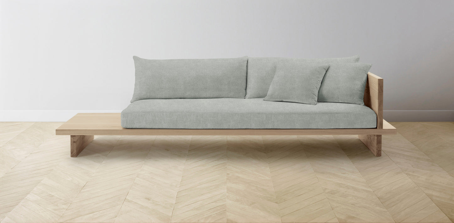 The Muir Arm on Right - Performance Melange Weave Seaglass Sofa