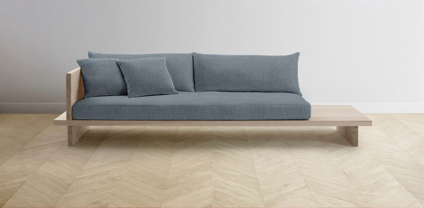 The Muir Arm on Left - Performance Stonewashed Linen Chambray Sofa