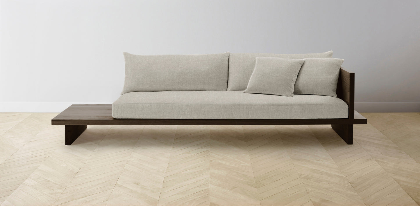 The Muir Arm on Right - Performance Stonewashed Linen Dew Sofa