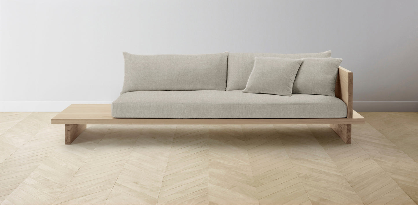 The Muir Arm on Right - Performance Stonewashed Linen Dew Sofa