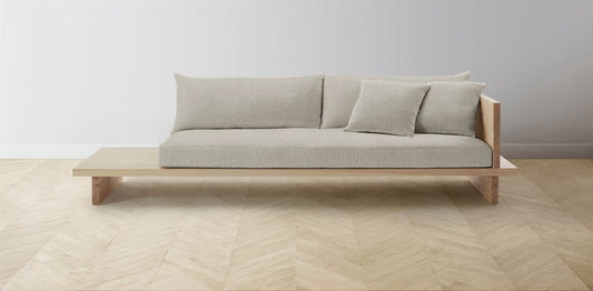 The Muir Arm on Right - Performance Stonewashed Linen Dew Sofa