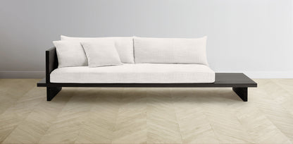 The Muir Arm on Left - Performance Textured Tweed Snow Sofa