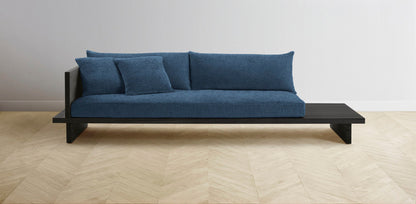 The Muir Arm on Left - Performance Tweed Denim Sofa