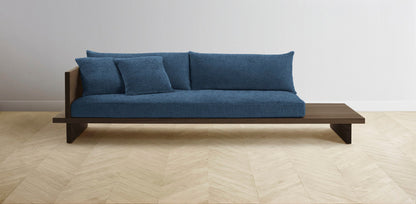 The Muir Arm on Left - Performance Tweed Denim Sofa