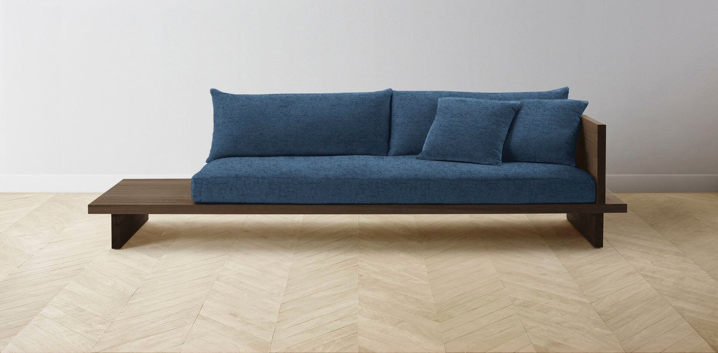 The Muir Arm on Right - Performance Tweed Denim Sofa