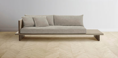 The Muir Arm on Left - Performance Tweed Oatmeal Sofa