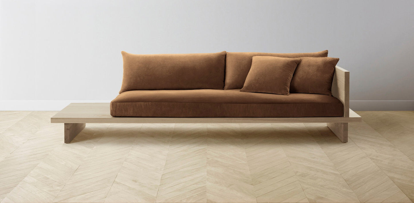 The Muir Arm on Right - Performance Velvet Cider Sofa