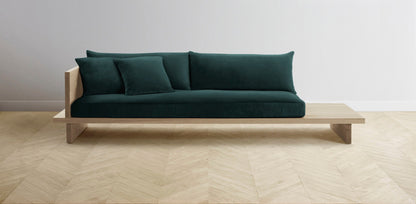 The Muir Arm on Left - Performance Velvet Emerald Sofa