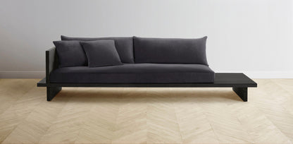 The Muir Arm on Left - Performance Velvet Flannel Sofa