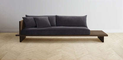 The Muir Arm on Left - Performance Velvet Flannel Sofa