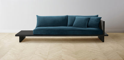 The Muir Arm on Right - Performance Velvet Lagoon Sofa