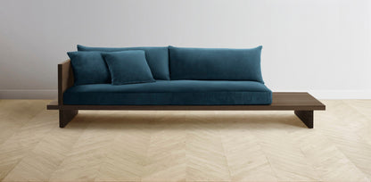 The Muir Arm on Left - Performance Velvet Lagoon Sofa