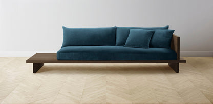 The Muir Arm on Right - Performance Velvet Lagoon Sofa