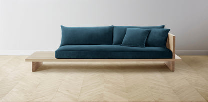 The Muir Arm on Right - Performance Velvet Lagoon Sofa