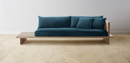 The Muir Arm on Right - Performance Velvet Lagoon Sofa