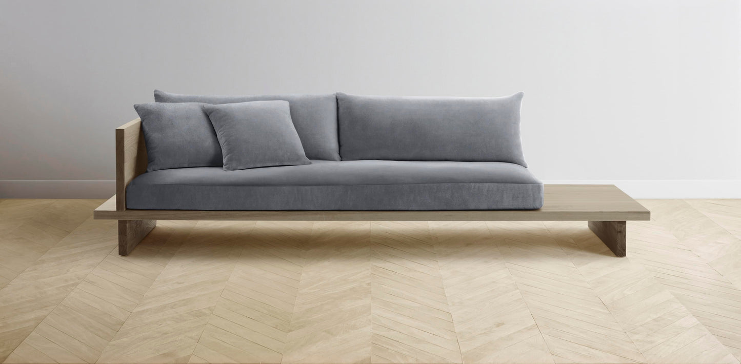 The Muir Arm on Left - Performance Velvet Lunar Sofa