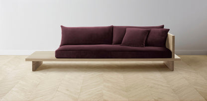 The Muir Arm on Right - Performance Velvet Merlot Sofa