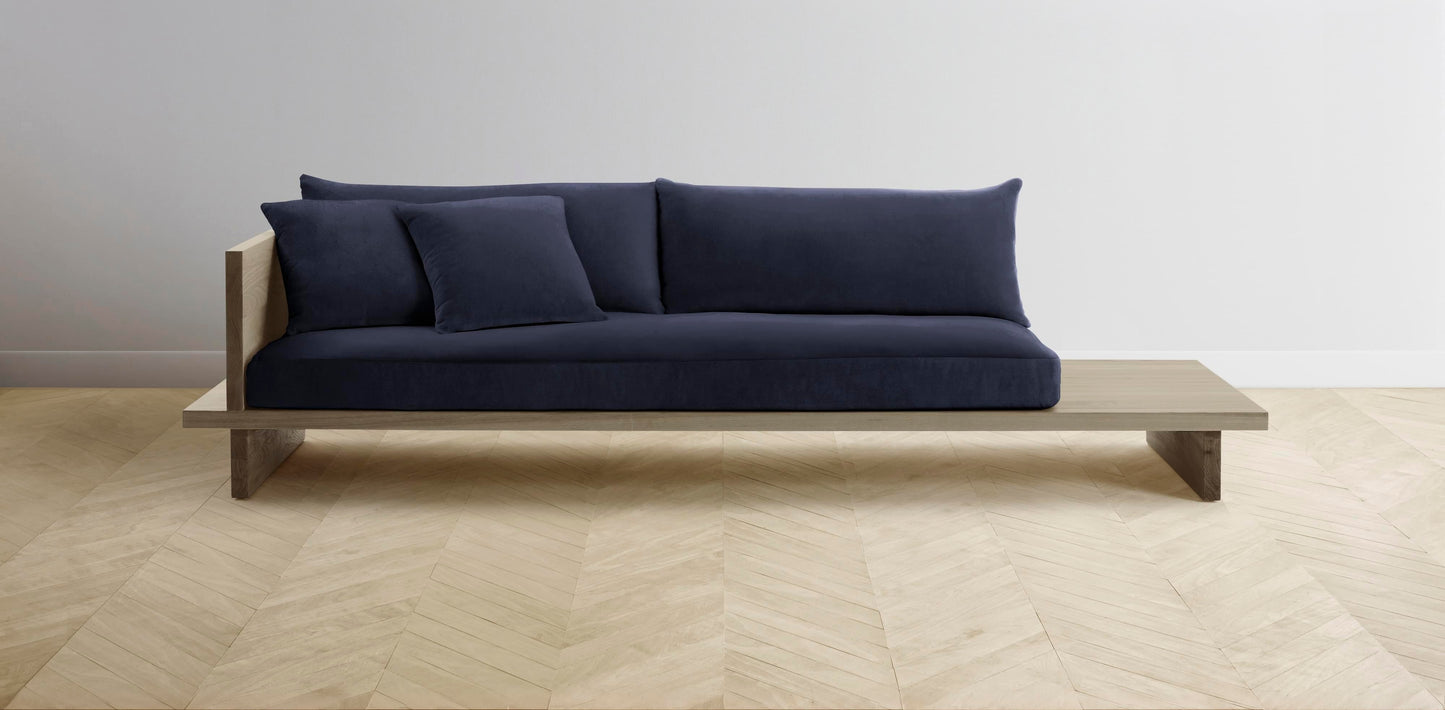 The Muir Arm on Left - Performance Velvet Midnight Sofa