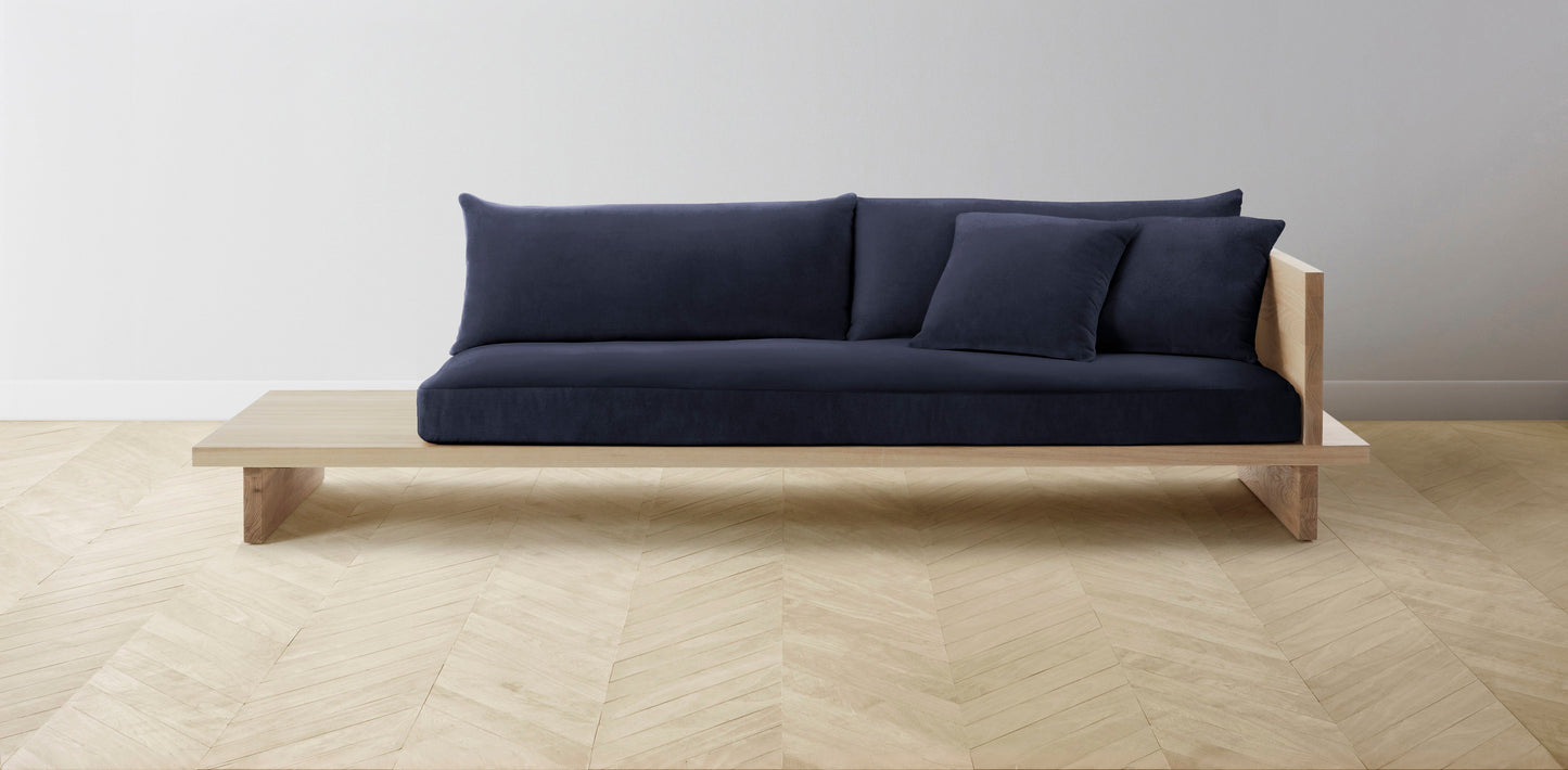 The Muir Arm on Right - Performance Velvet Midnight Sofa