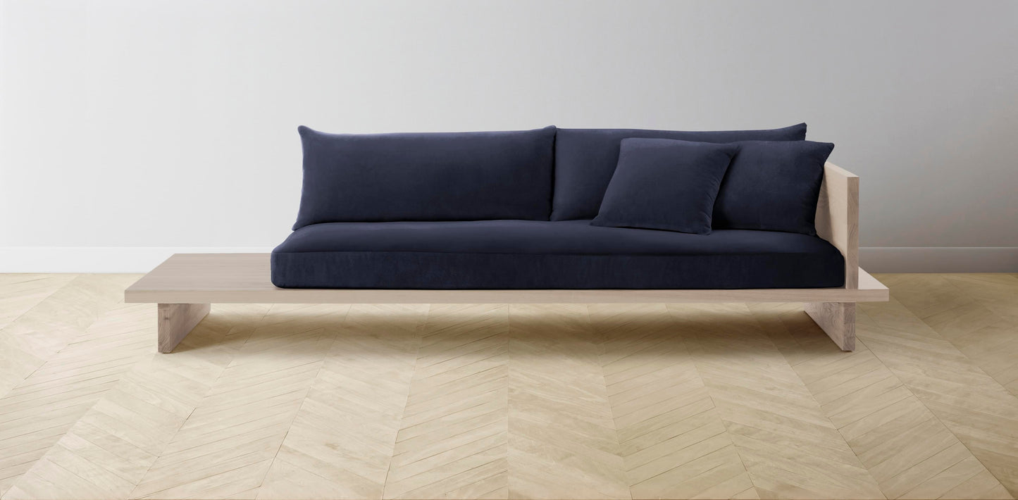 The Muir Arm on Right - Performance Velvet Midnight Sofa