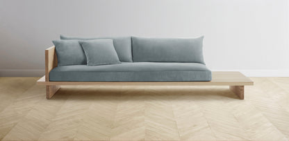 The Muir Arm on Left - Performance Velvet Seafoam Sofa