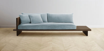 The Muir Arm on Left - Performance Velvet Sky Sofa