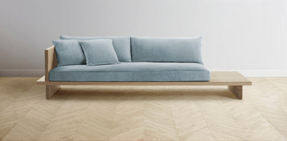 The Muir Arm on Left - Performance Velvet Sky Sofa