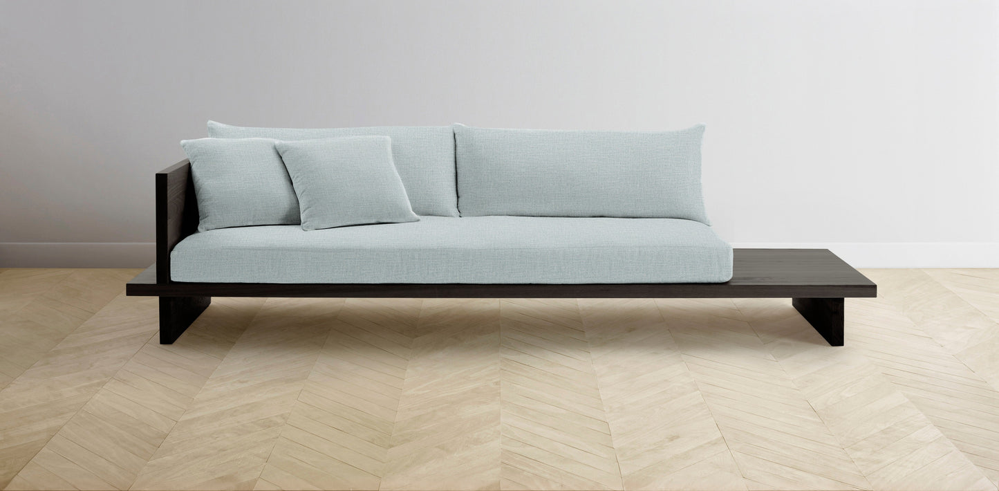 The Muir Arm on Left - Performance Woven Chenille Rain Sofa