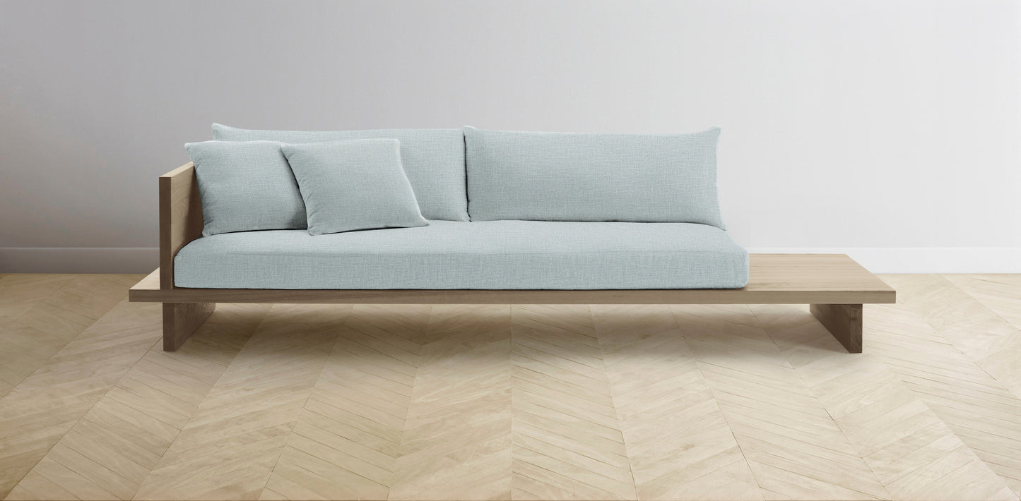 The Muir Arm on Left - Performance Woven Chenille Rain Sofa