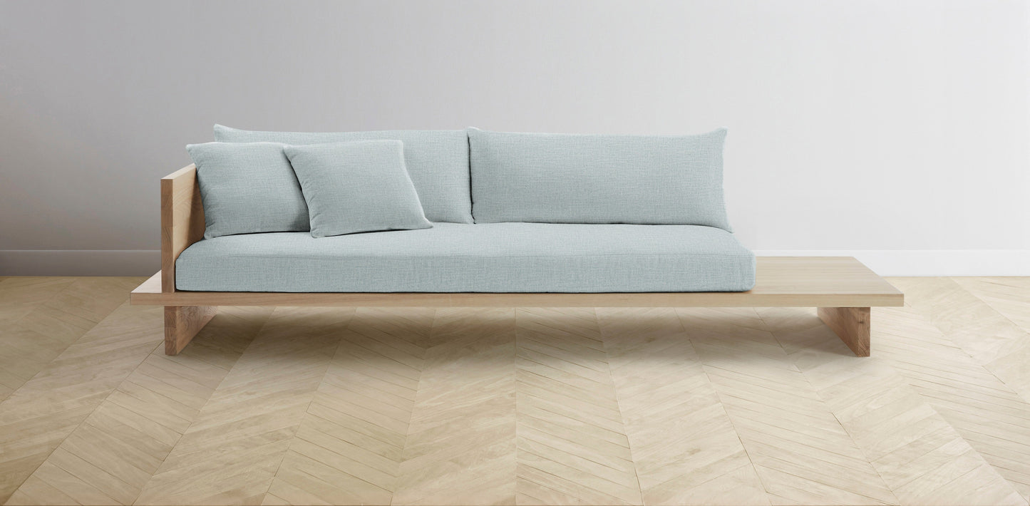 The Muir Arm on Left - Performance Woven Chenille Rain Sofa