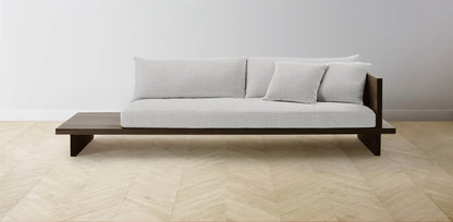 The Muir Arm on Right - Performance Woven Chenille Steel Sofa