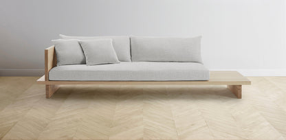 The Muir Arm on Left - Performance Woven Chenille Steel Sofa