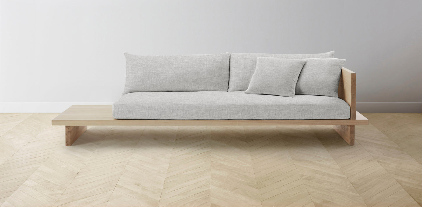 The Muir Arm on Right - Performance Woven Chenille Steel Sofa