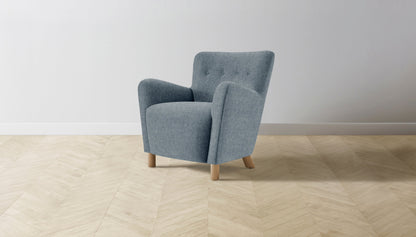 The Perry  - Performance Stonewashed Linen Chambray Chair