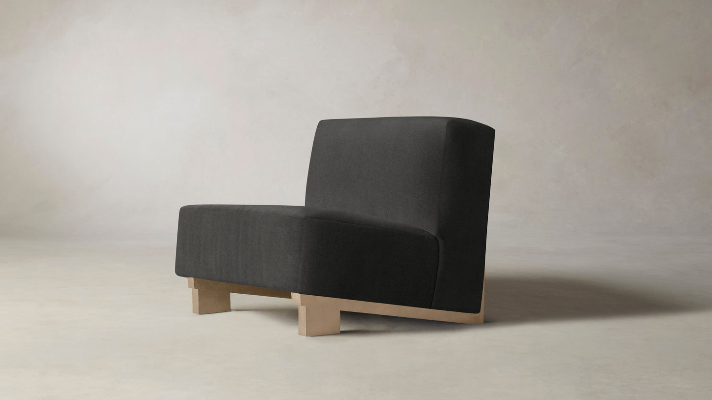 The Remsen  - Performance Velvet Slate Chair