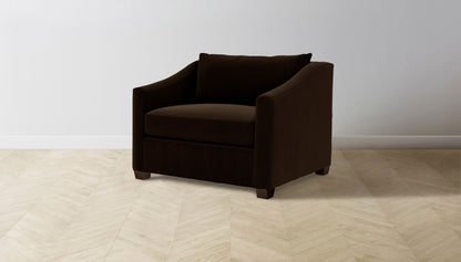 The Sullivan  - Mohair Chocolate Chair and a Half
