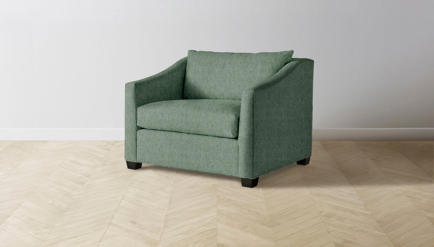 The Sullivan  - Performance Stonewashed Linen Aspen Chair and a Half