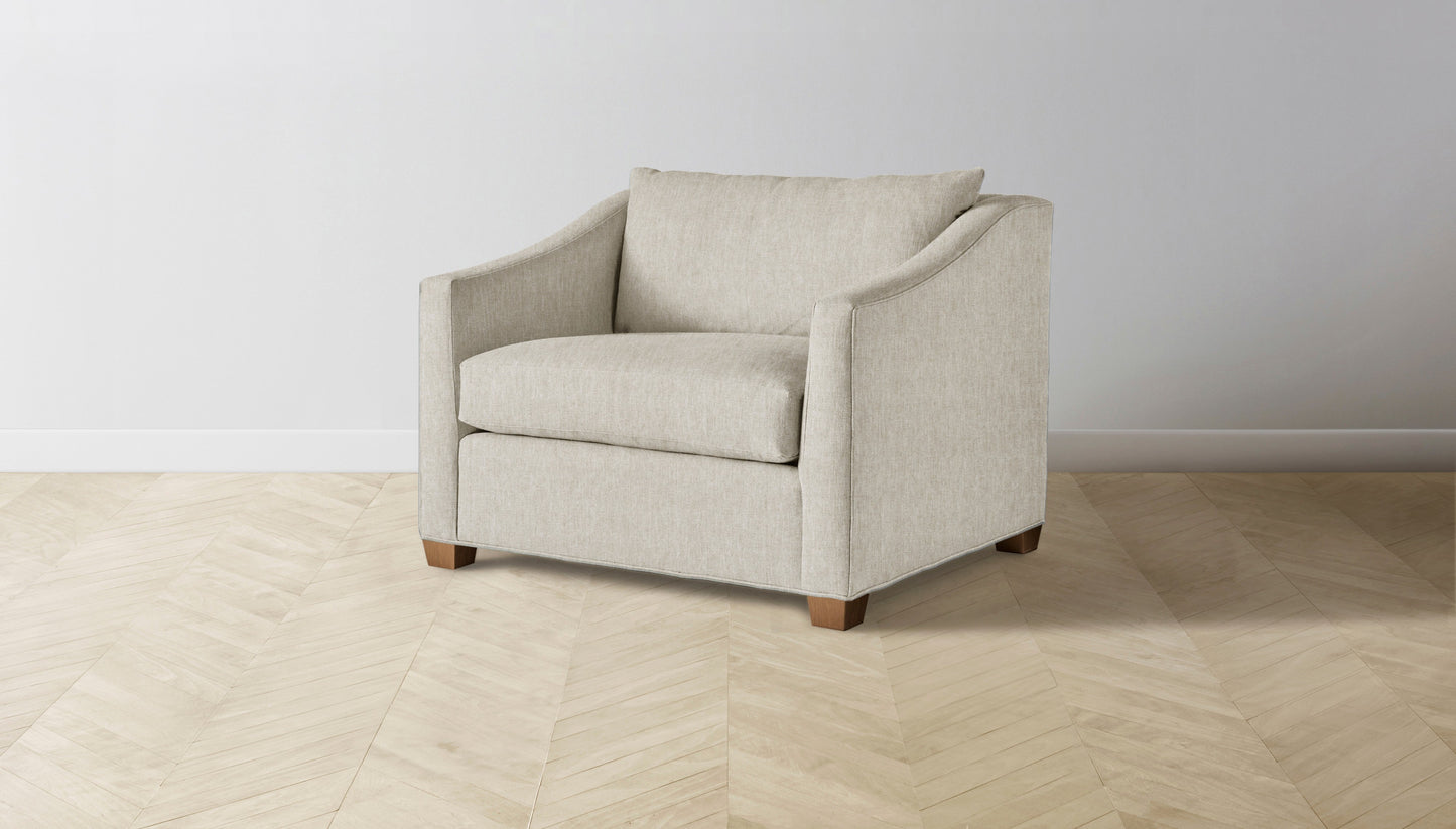 The Sullivan  - Performance Stonewashed Linen Dew Chair and a Half
