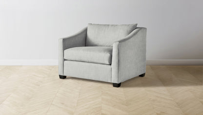 The Sullivan  - Performance Textured Tweed Dove Chair and a Half