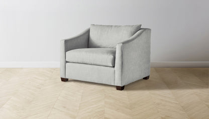 The Sullivan  - Performance Textured Tweed Dove Chair and a Half