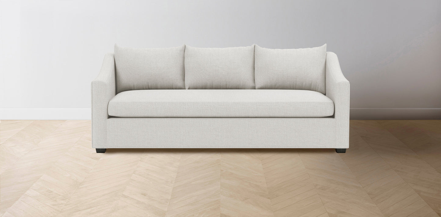 The Sullivan  - Belgian Linen Egret Sofa