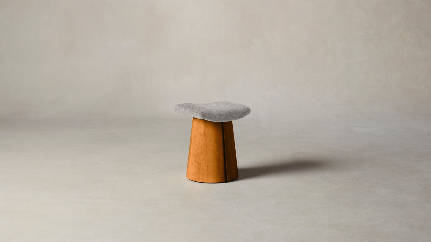 The Weston  - Belgian Linen Agate Accent Stool