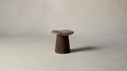 The Weston  - Belgian Linen Carob Accent Stool