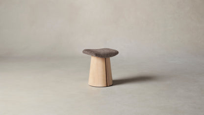 The Weston  - Belgian Linen Carob Accent Stool